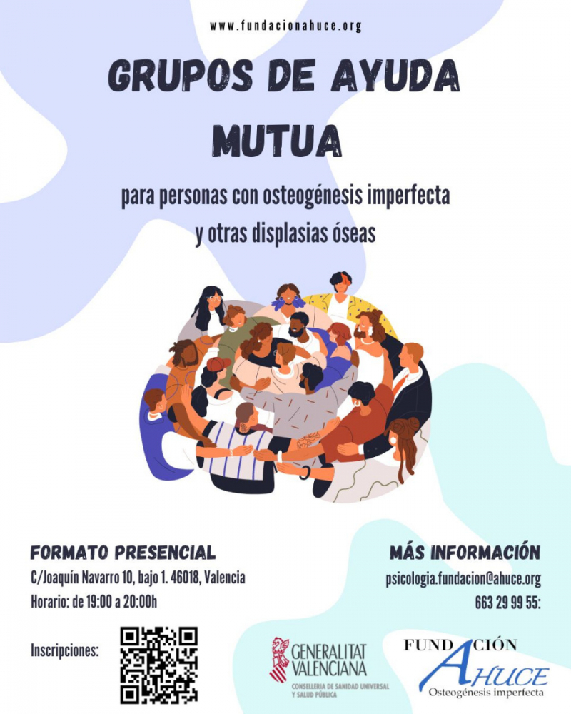 Grupos de ayuda mutua presenciales para personas con osteogénesis